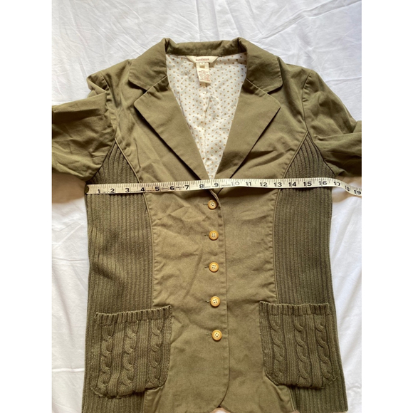 Women's Sundance Runaround Olive Sweater Jacket Blazer Size 6 - Picture 5 of 6